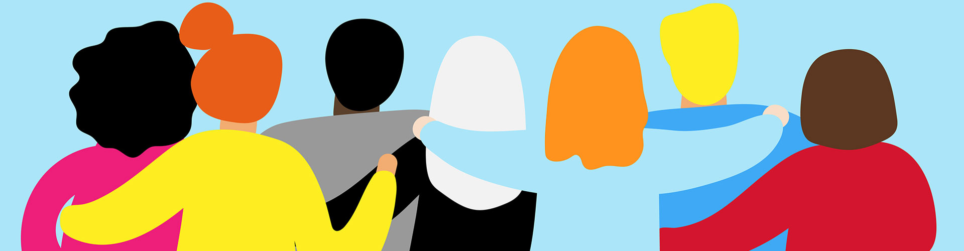 Illustration: buntes Team – Expressbewerbung