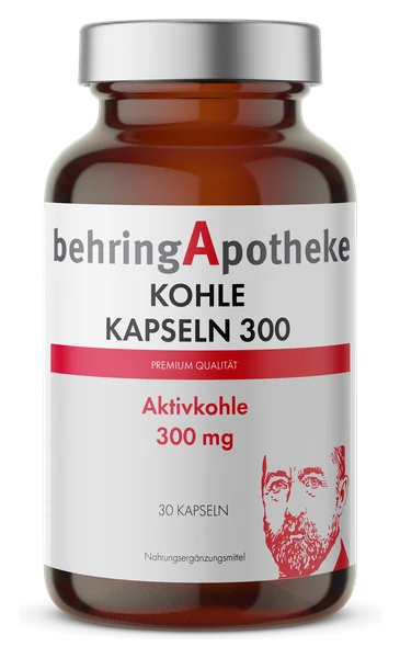 Kohle Kapseln 300, Nahrungsergänzungsmittel der Behring Apotheke